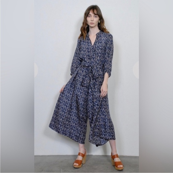 Apiece Apart Pants - Apiece apart Isla wide leg jumpsuit 100% silk size 4